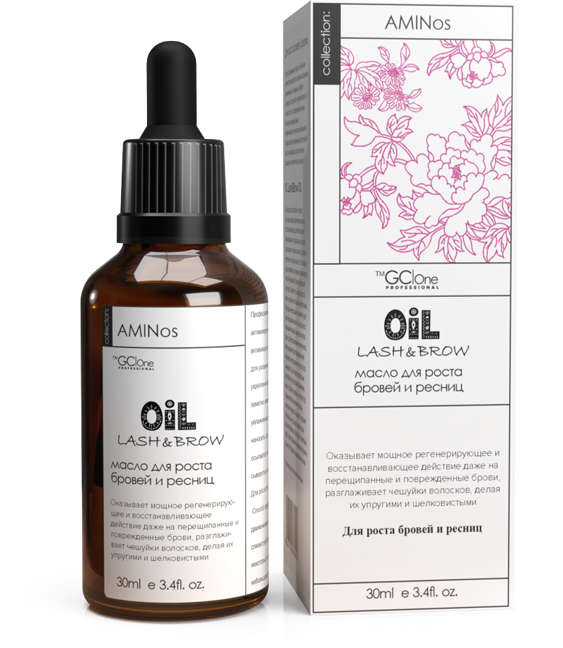 картинка Масло для роста бровей и ресниц lash&brow oil 30мл GC|One серия AMINos от магазина Каприз
