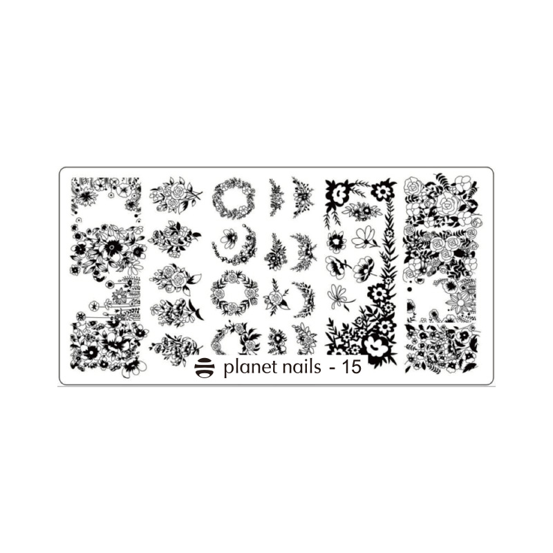 картинка Пластина для стемпинга Stamping Nail Art  Planet Nails №15 от магазина Каприз