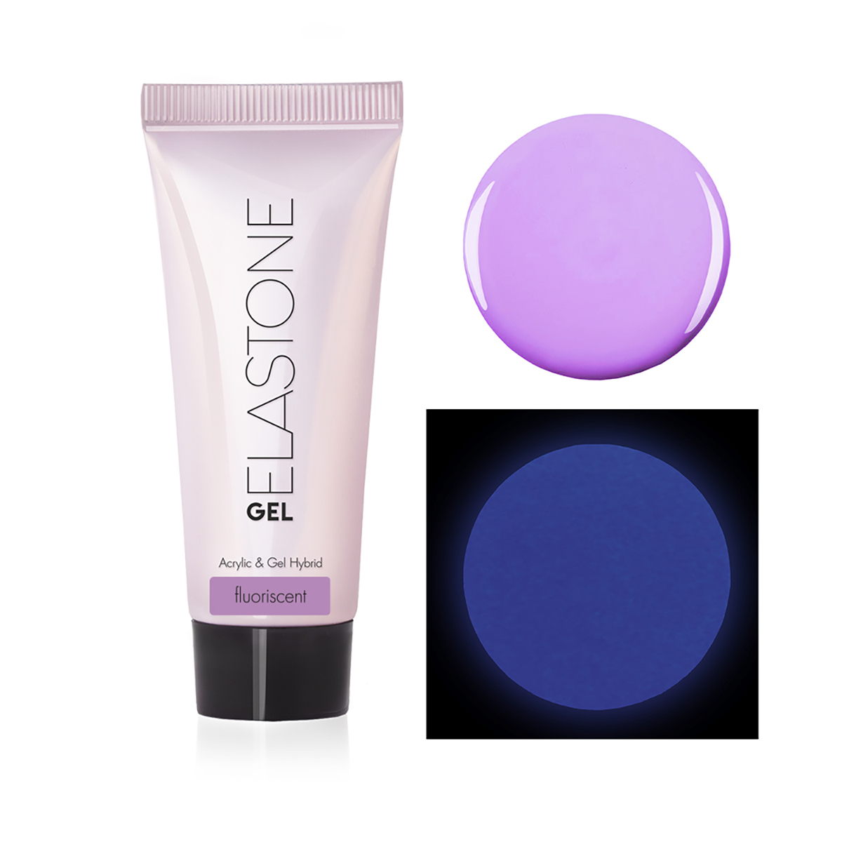 картинка Гибрид акрила и геля ELASTONE GEL (fluorescent), 18 мл №7045 RuNail от магазина Каприз