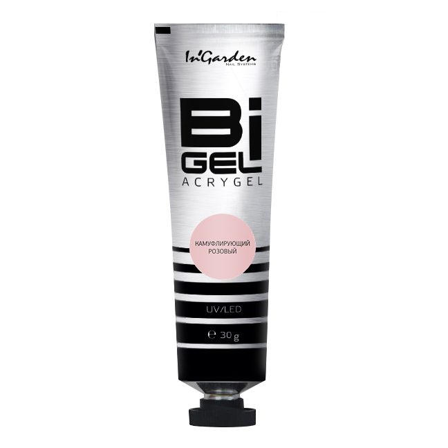картинка Акригель камуфлирующий розовый BiGel cover pink Ingarden, 30 г от магазина Каприз